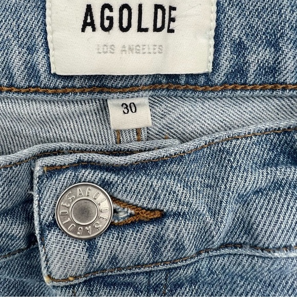 AGOLDE Nico High Rise Slim Jeans Size 30 –Organic Cotton – Light Wash Distressed - Picture 5 of 10
